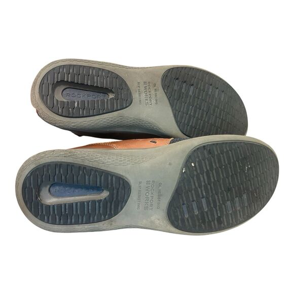 Rockport TruFlex Comp Steel Toe Work Shoes Mens 10 W Blue Knit Lace Up Low Top - Picture 4 of 7